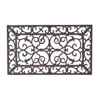 FUSSABTRETER Ornament, Gusseisen 34/58 cm - Braun, Metall (35/58cm) - Homescapes