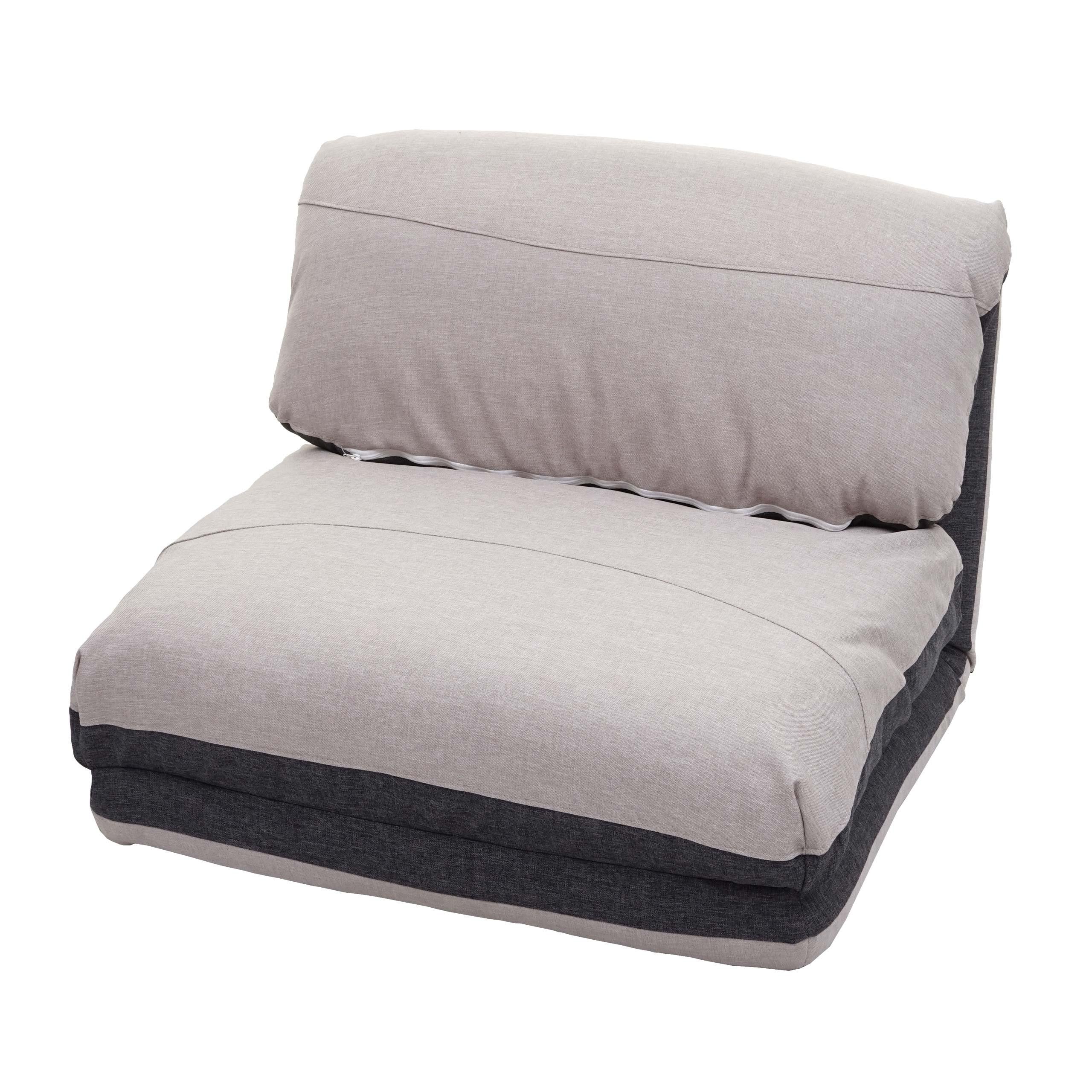 SCHLAFSESSEL Anthrazit, Hellgrau - Anthrazit/Hellgrau, Textil (75/60/75cm) - MCW