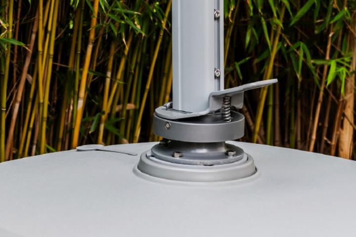 Sonnenschirmständer weiß Kunststoff Rohrdurchmesser bis 2,8 cm bis zu ca. 90 kg Sand oder Steinen befüllen