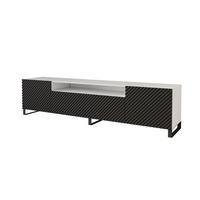 LOWBOARD ZENO-S 200x53x41 cm - Weiß / Schwarz - Schwarz/Weiß, Holzwerkstoff (200/53/41cm) - ALTDECOR