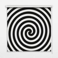 INNENROLLO - Fensterrollo - Rollo - 60x40 cm - Hypnotisierender Kreis - Schwarz, Kunststoff (60/140/0.5cm) - TULUP