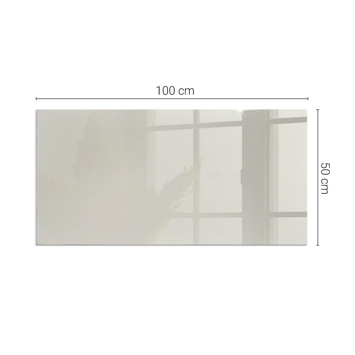 GLASPLATTE für Kamin 100x50 cm - Creme, Glas (100/50/0.4cm) - TULUP