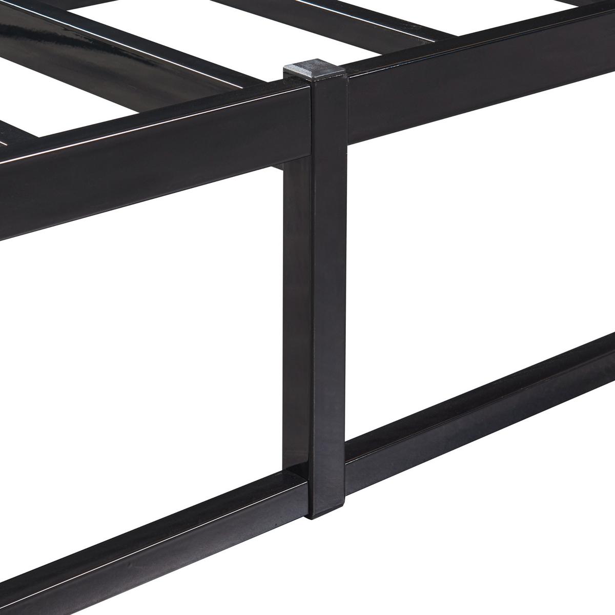 METALLBETT Trerunta - Schwarz, Metall (90/200cm) - [en.casa]
