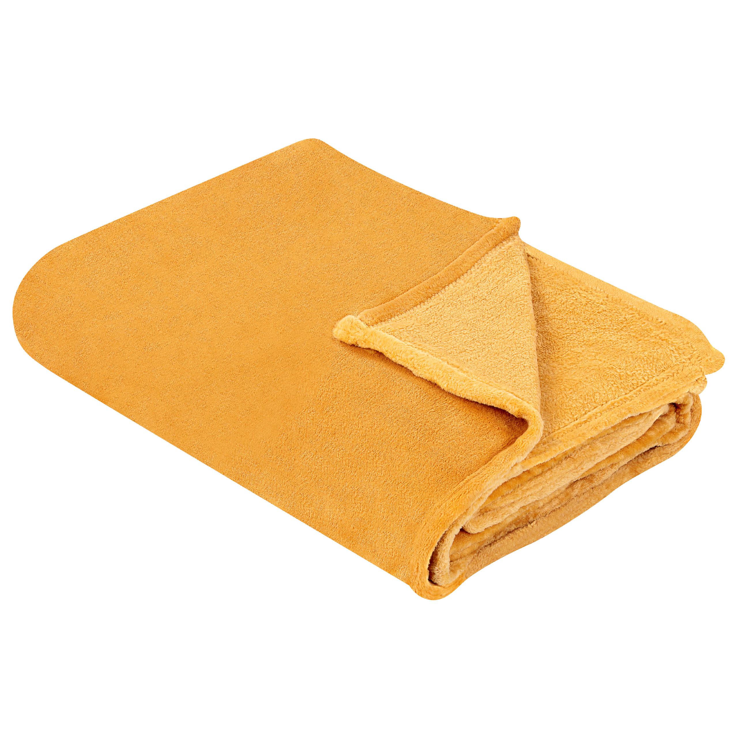 DECKE Orange Bayburt 200/220 cm - Orange, Textil (200/220cm) - Beliani