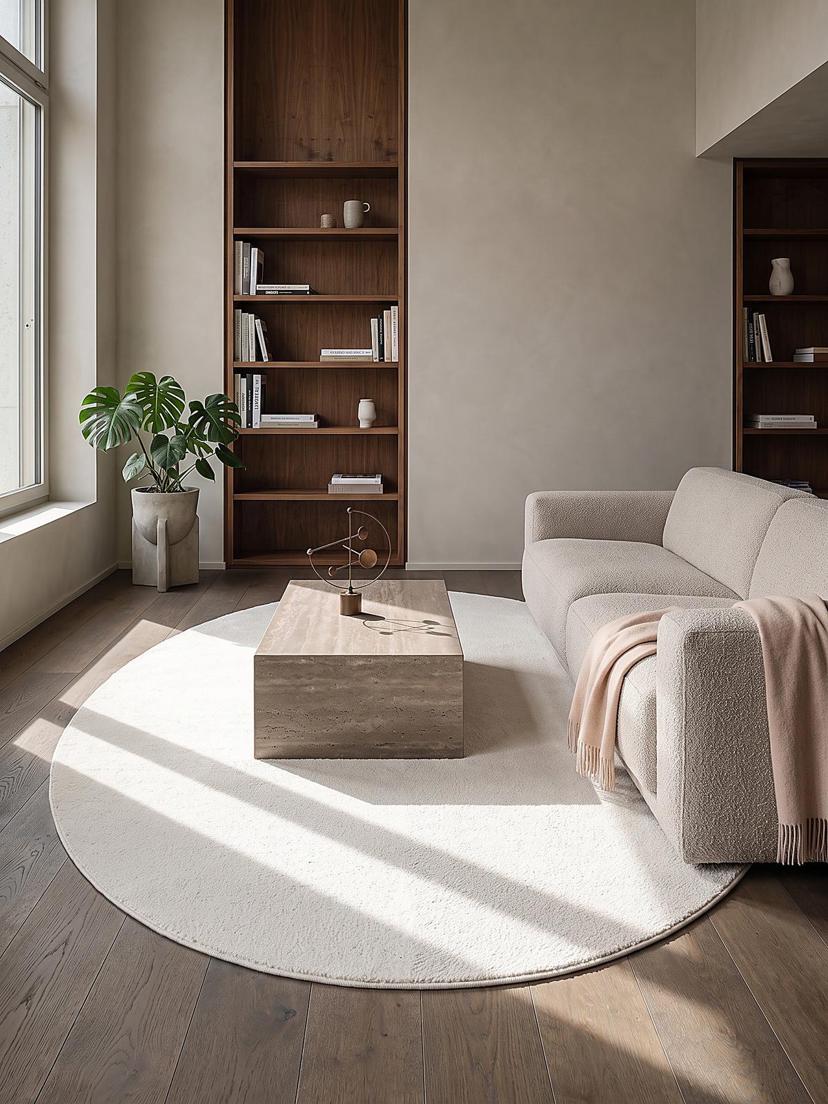 HOCHFLORTEPPICH Antirutsch Uni ALDAN Polyester Creme 140 x 200 cm - Beige, Textil (140/200cm) - KADIMA DESIGN