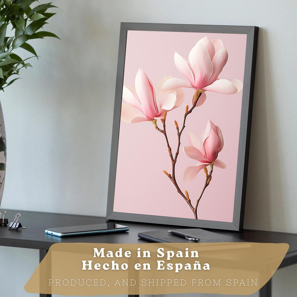 POSTER 3er-Set Wandbilder Orchidee Marmor modern Wohnzimmer Deko, Schlafzimmer, Küche, Badezimmer Schwarzer Rahmen A3 - Schwarz, Papier (29.7/1/42cm) - Nacnic