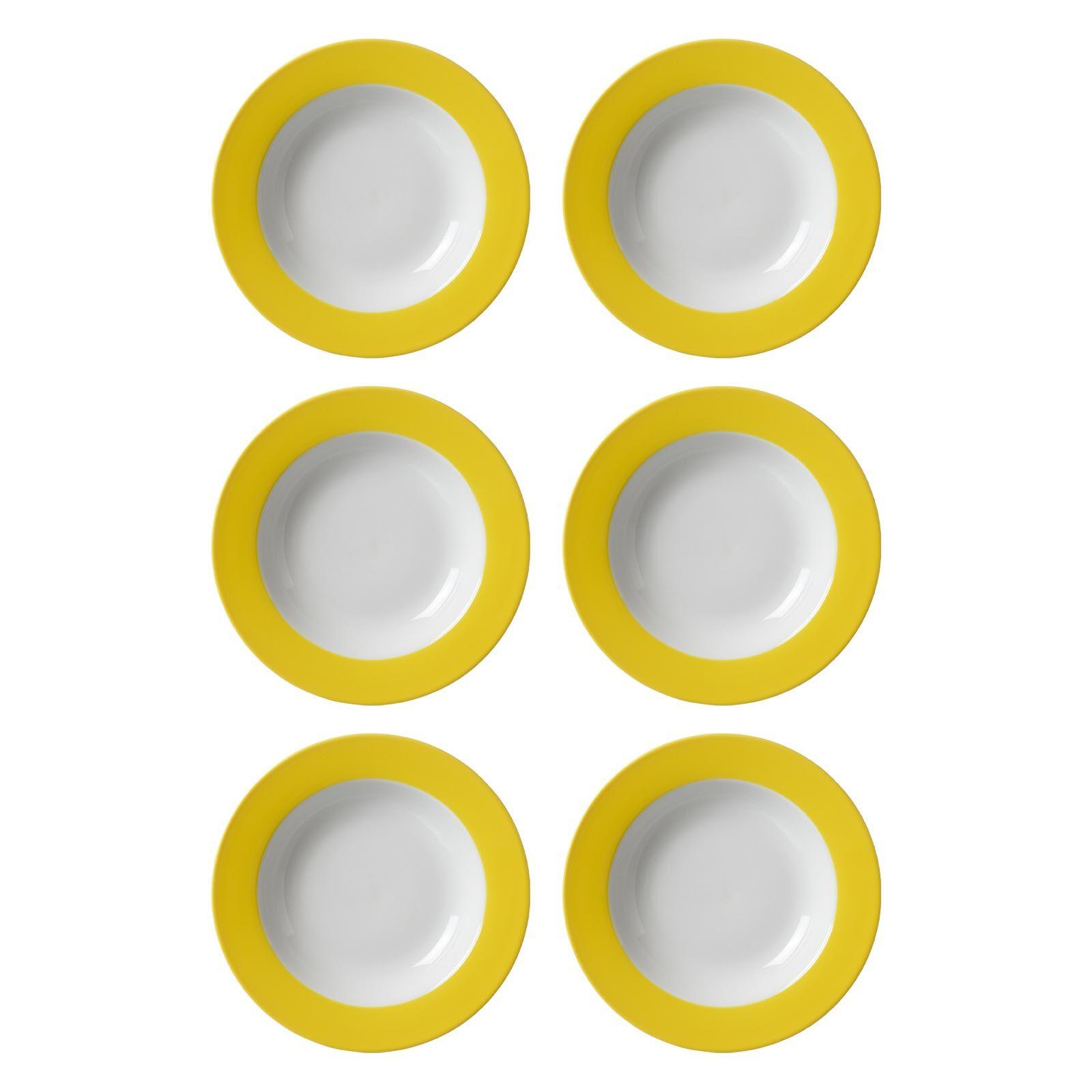 SUPPENTELLER Doppio Gelb ø 22 cm 6er Set - Gelb, Keramik (22cm) - Ritzenhoff Breker