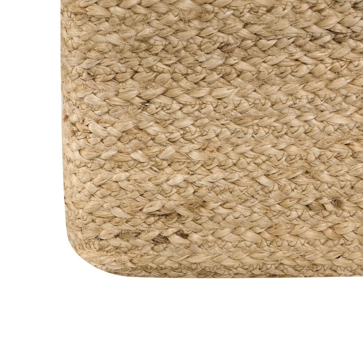 POUF Jute Naturfarben Dhadar - Naturfarben, Textil (45/30/45cm) - Beliani