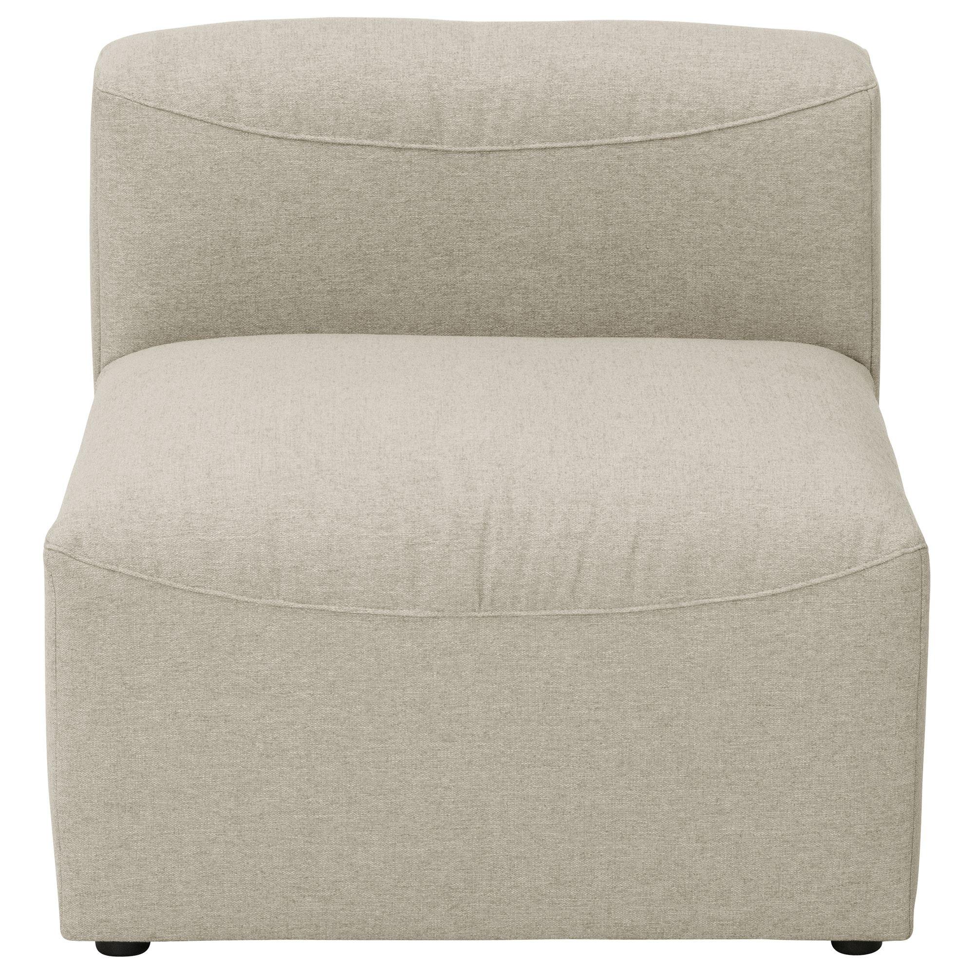 SOFA Element ohne Armlehne Kattrina Flachgewebe creme - Creme, Kunststoff (75/73/100cm) - 58aufmkessel