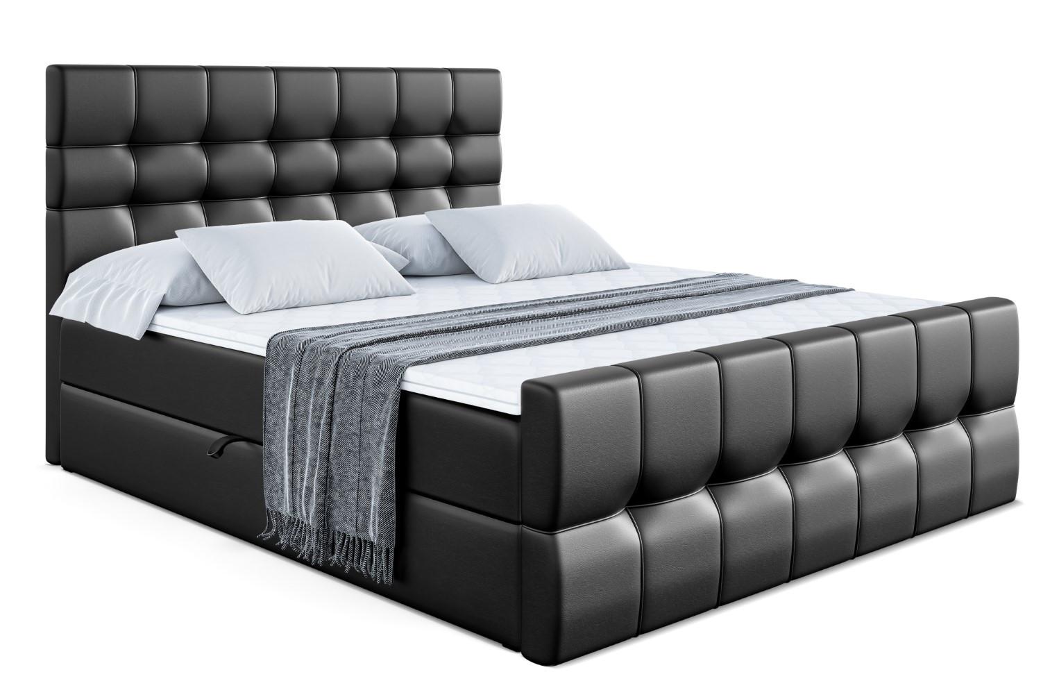 BOXBETT BERO-Z - 200 x 200 - H3 - Schwarz Hochglanz - Schwarz, Holzwerkstoff (200/200cm) - ALTDECOR
