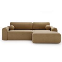ECKSOFA Savana Hellbraun Rechts - Hellbraun, Holz/Textil (177/257cm) - Graingold