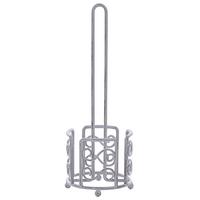 TOILETTENPAPIERSTÄNDER Metall Antik Optik grau Mandi - Grau, Metall (16/41/16cm) - Beliani