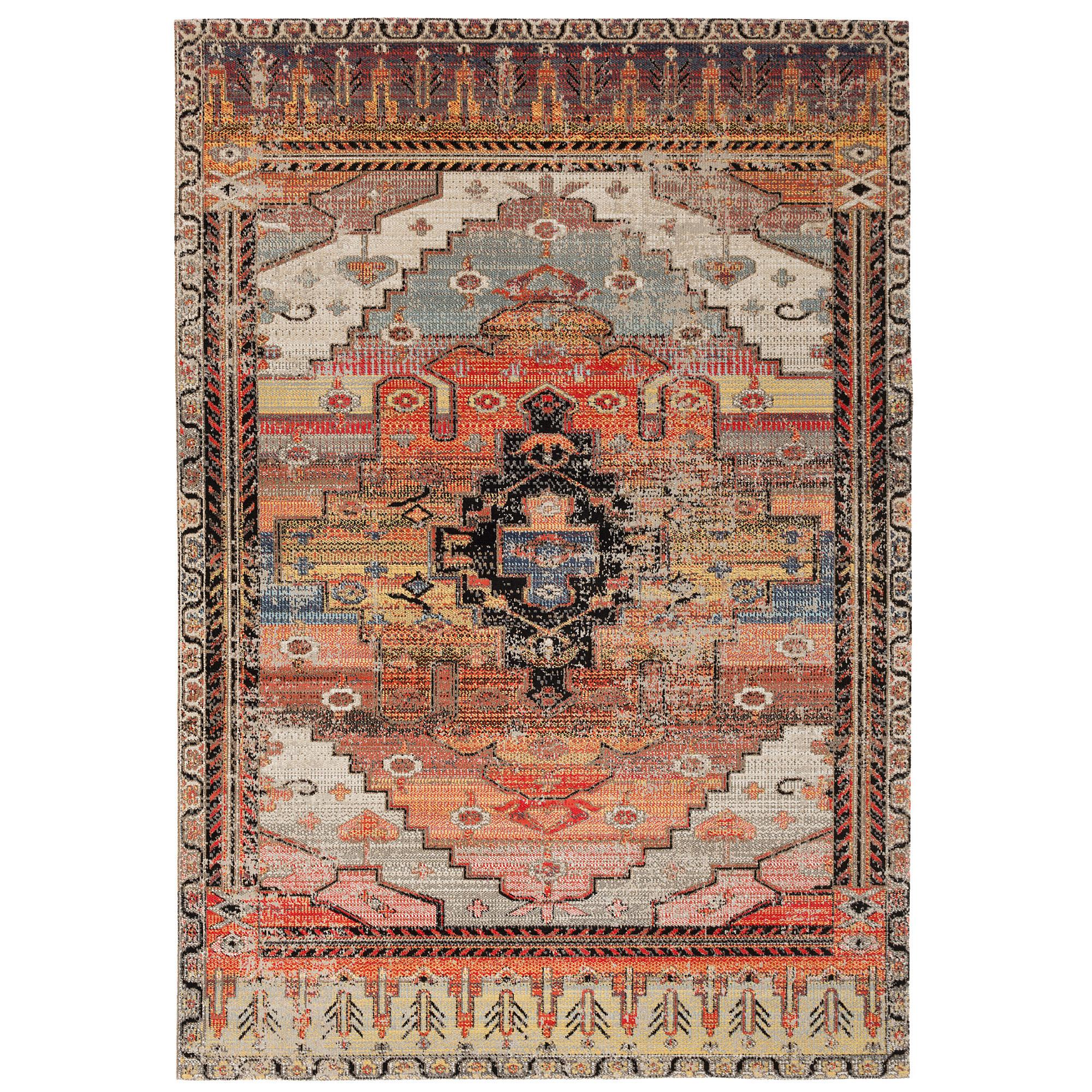 KURZFLOR DESIGNER TEPPICH MODERN VINTAGE ORIENT MUSTER - Rostfarben, Textil (120/170cm) - Pergamon