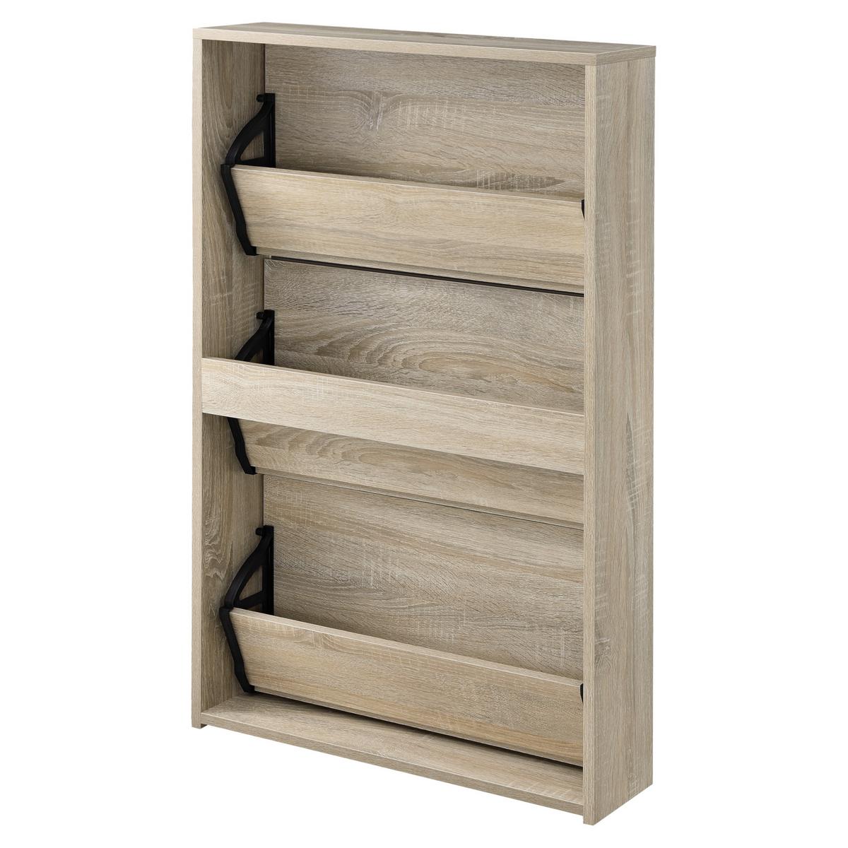 SCHUHKIPPER Lund - Sonoma Eiche, Holzwerkstoff (17/102.5/63cm) - [en.casa]