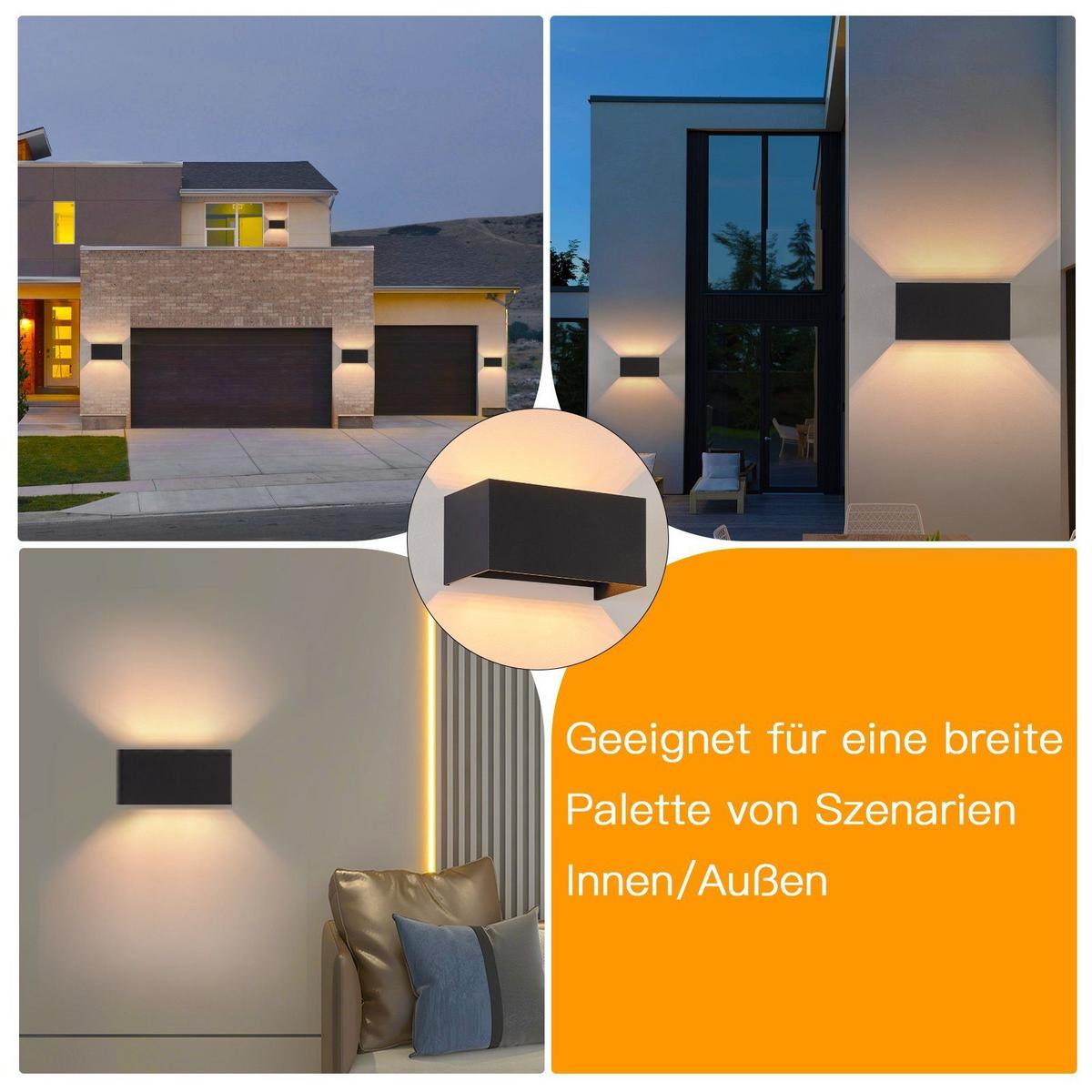 WANDLEUCHTE Lantern 20/10/10 cm - Schwarz, Metall (10/10/20cm) - ZMH