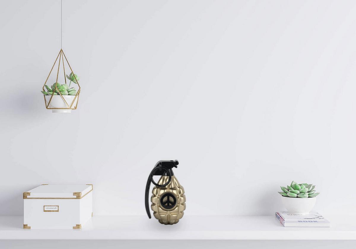 SKULPTUR Gold 15/25 cm - Goldfarben/Schwarz, Stein (1.2/25/13cm) - KUNSTLOFT