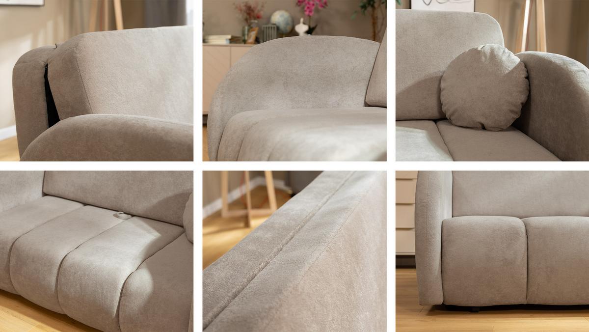 SCHLAFSOFA Viva Comfy III - Schwarz/Naturfarben, Holz/Textil (152/85/103cm) - MIRJAN24