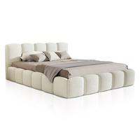 POLSTERBETT Catania 180x200 cm Creme Bouclé - Creme, Textil (180/200cm) - Juskys