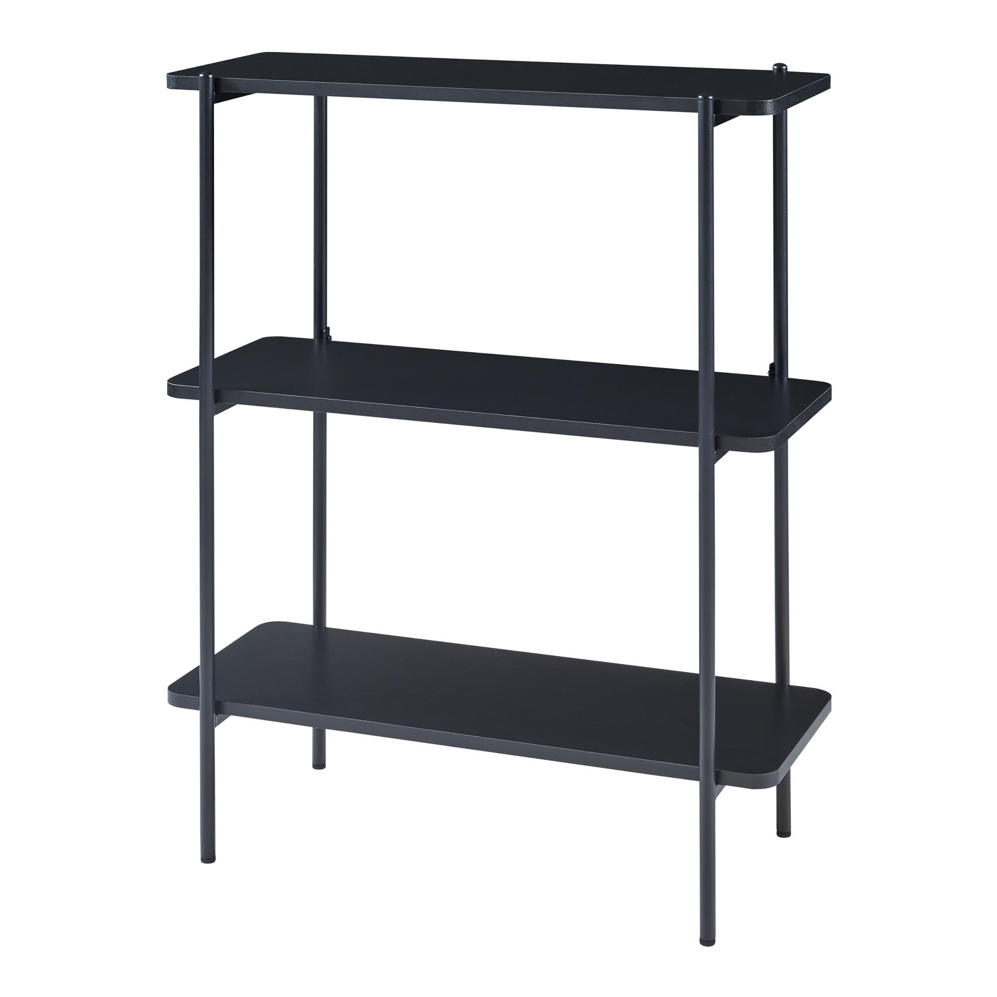STANDREGAL Samnanger - Schwarz, Holzwerkstoff/Metall (80/100/34cm) - [en.casa]