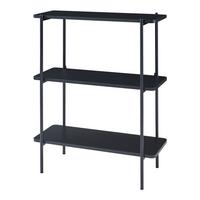 STANDREGAL Samnanger - Schwarz, Holzwerkstoff/Metall (80/100/34cm) - [en.casa]