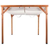 PAVILLON Tannenholz 320/380 cm Braun/Beige Villarosa - Beige/Braun, Textil (320/250/380cm) - Beliani