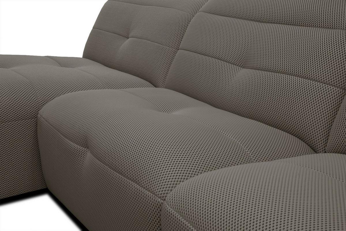 ECKSOFA TRENTO 4-Sitzer, braun - Schwarz/Braun, Holzwerkstoff/Kunststoff (165/262cm) - Wozimo
