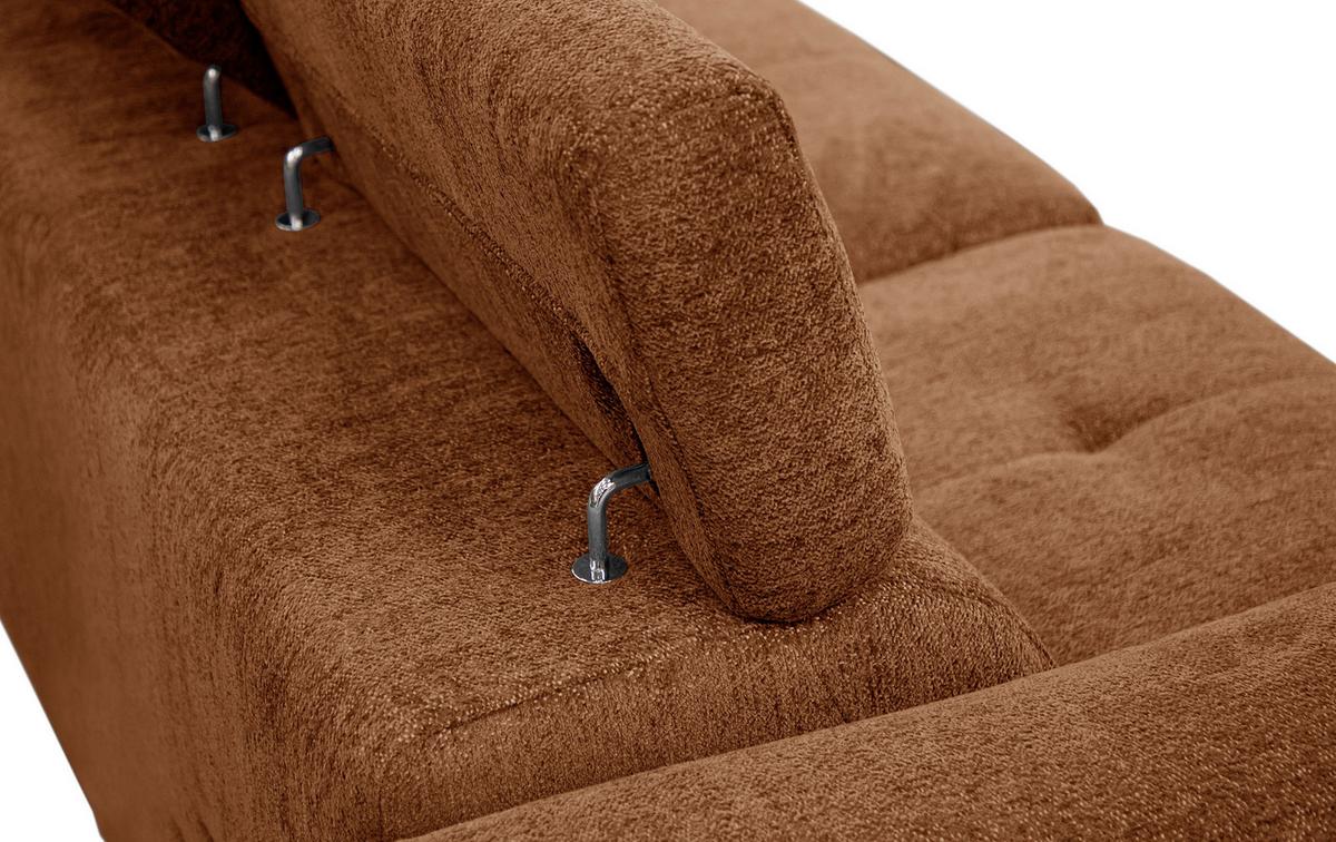 SOFA CALVERA 3-Sitzer, dunkelorange - Dunkelorange, Holzwerkstoff/Textil (204/79/106cm) - Wozimo