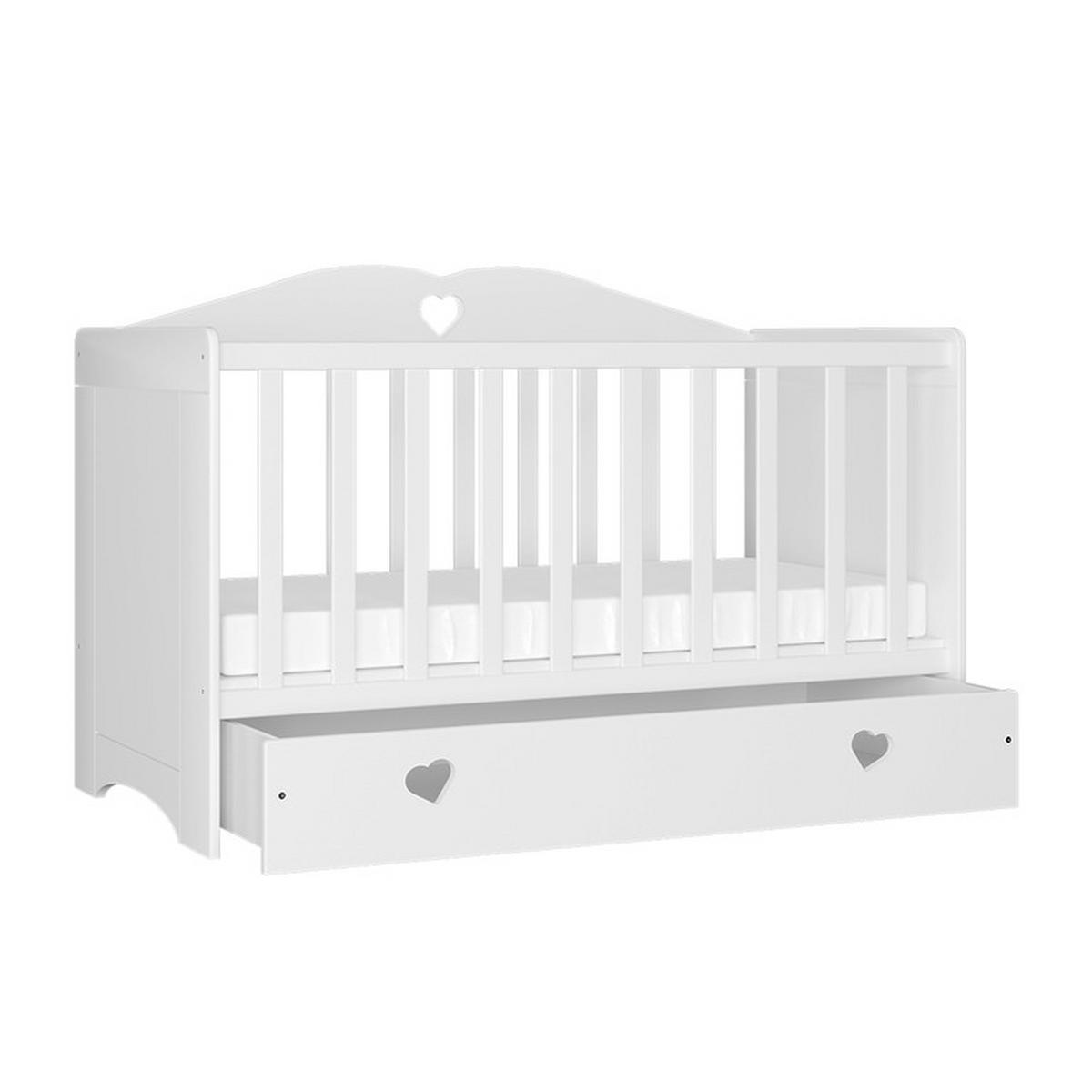 BABYZIMMER 2-teilig Weiß - Weiß, Holzwerkstoff (66/103/124cm) - Petits-meubles