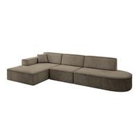 ECKSOFA Ottomane Links IREA-L2-v4 - 328x171x79 cm Braun - Braun, Holzwerkstoff/Textil (328/171cm) - ALTDECOR