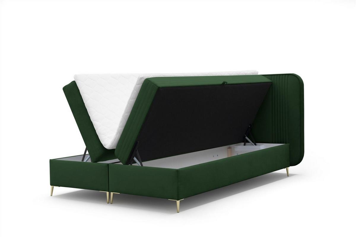 BOXBETT Alize - Grün, Holzwerkstoff/Textil (120/200cm) - Fun Möbel