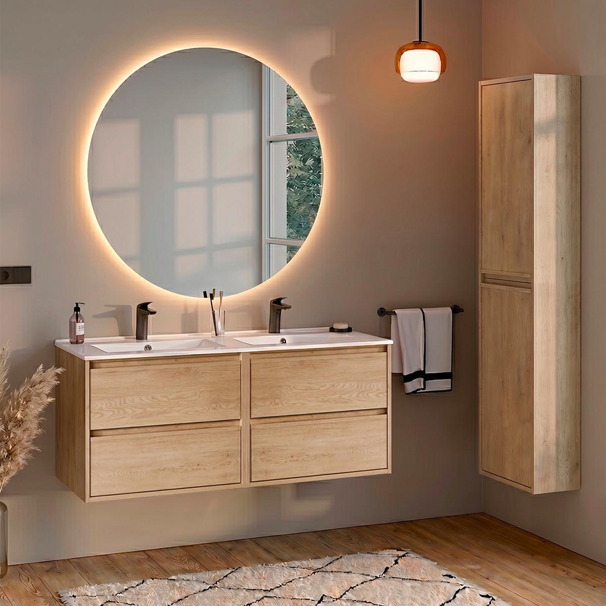 WASCHTISCHUNTERSCHRANK 120cm Edmé Holz - Braun, Holzwerkstoff (120/50/46cm) - Petits-meubles
