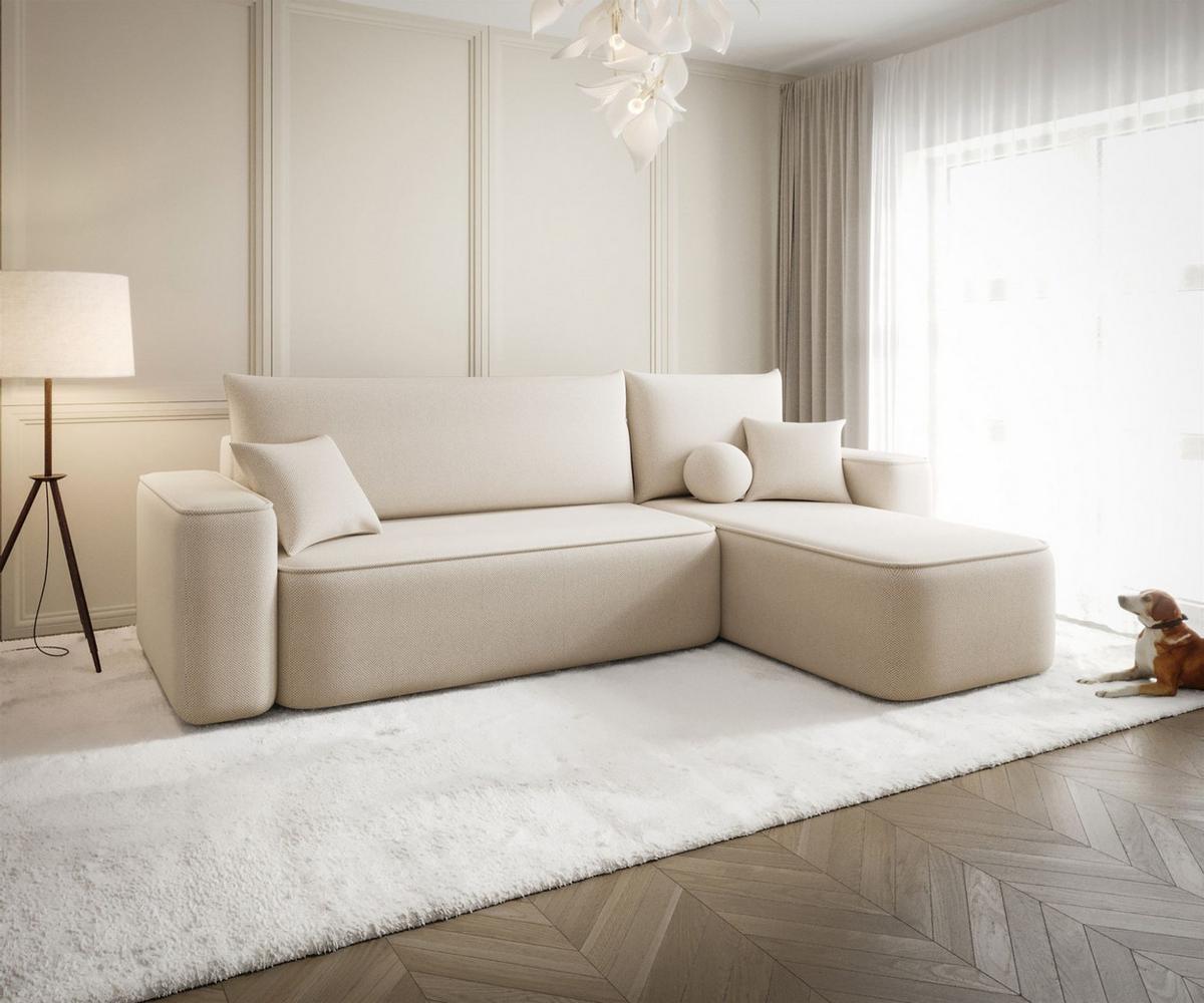 ECKSOFA Agepo In Curio - Beige, Holzwerkstoff/Textil (250/150cm) - Fun Möbel