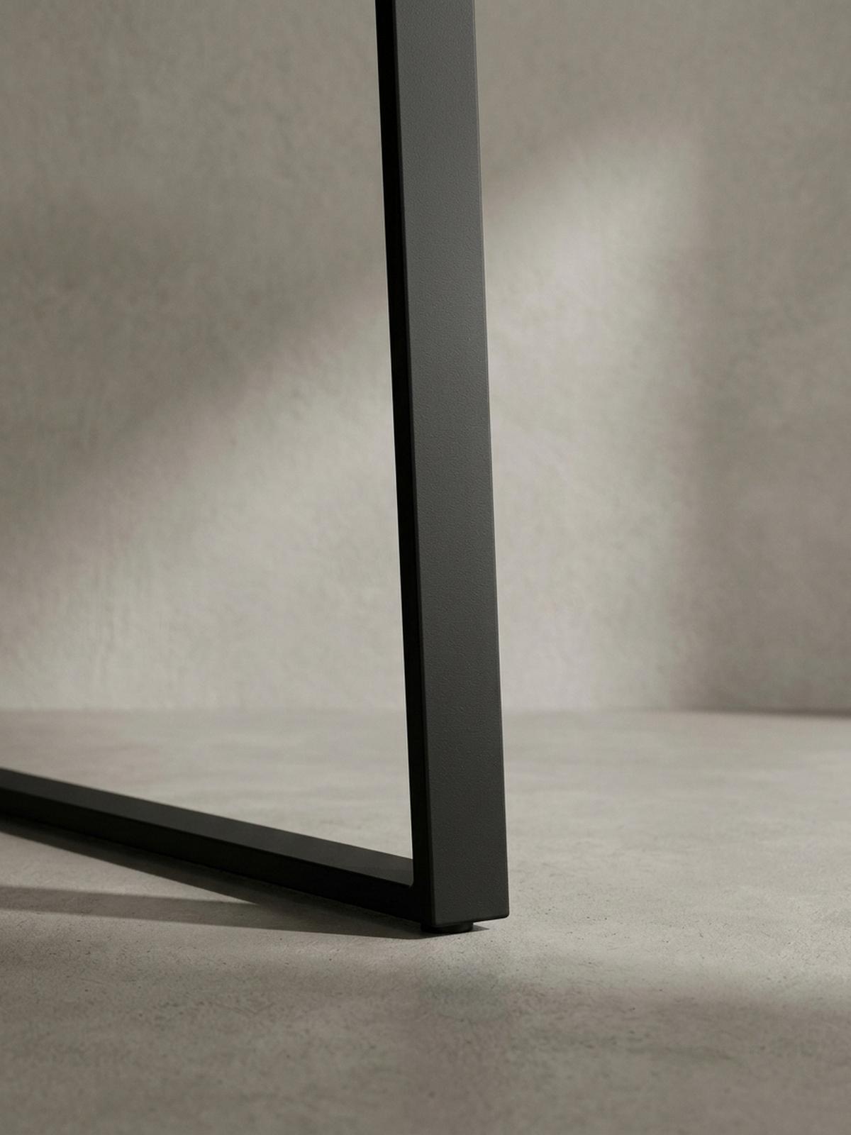 SCHREIBTISCH Massivholz Baumkante Handgefertigt Akazie TARN, Goldbraun-Schwarz 140x80x76 cm - Schwarz/Braun, Holz/Metall (80/140/76cm) - KADIMA DESIGN