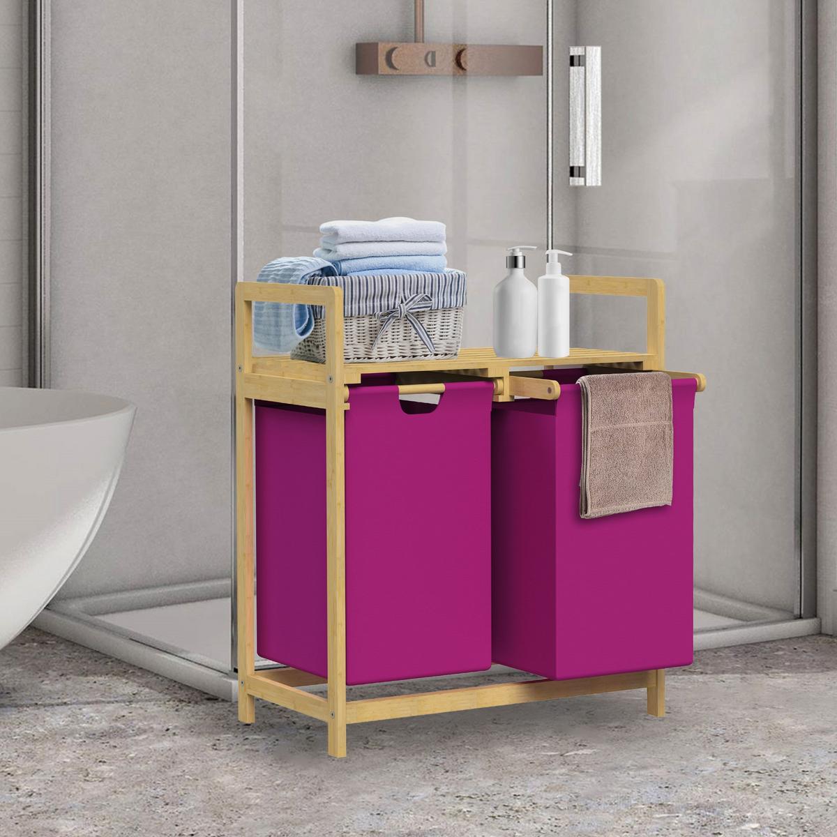 WÄSCHEKORB - Beige, Holz (33/73/63cm) - ML-DESIGN