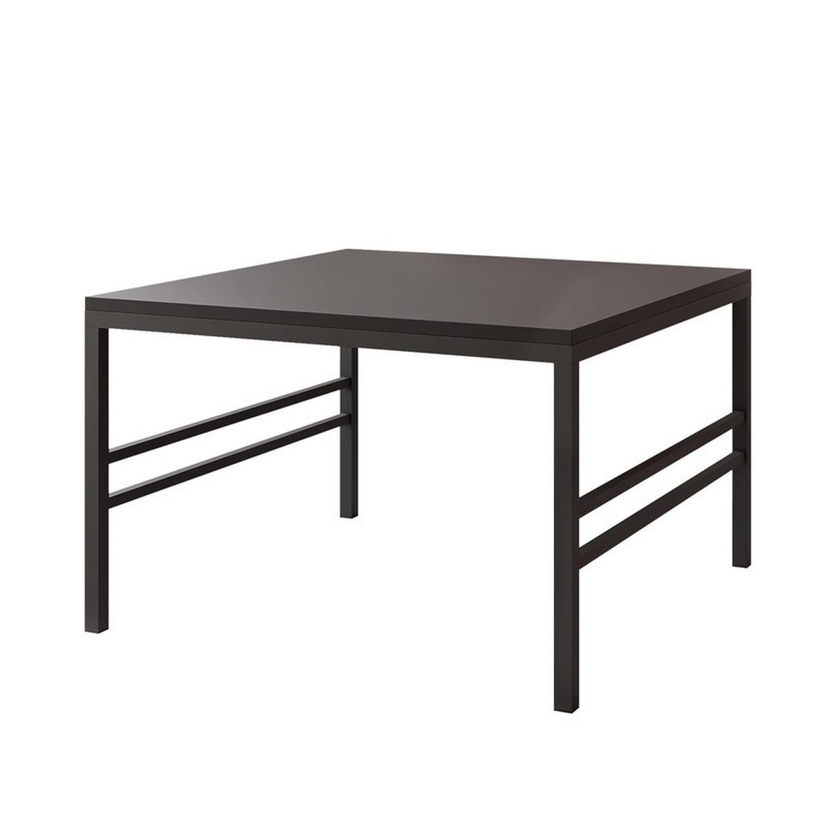 COUCHTISCH FORMA 70/70 cm Quadrat, Schwarz matt - Schwarz, Metall (70/70/46cm) - Idohome