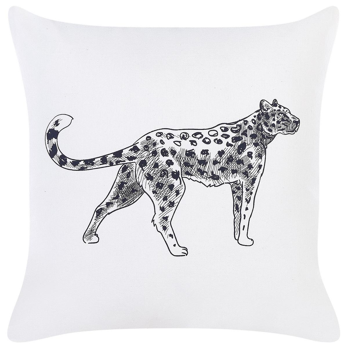 DEKOKISSEN 2er-Set Weiß 45/45 cm Marula - Weiß, Naturmaterialien/Textil (45/45cm) - Beliani