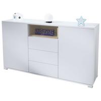 SIDEBOARD Skadu Eiche sägerau - Eiche San Remo, Holzwerkstoff (138.5/75.5/35cm) - Vladon