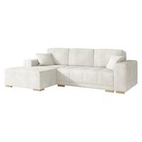ECKSCHLAFSOFA Bello, Seite: Links - Creme/Naturfarben, Holz/Textil (240/140cm) - MIRJAN24