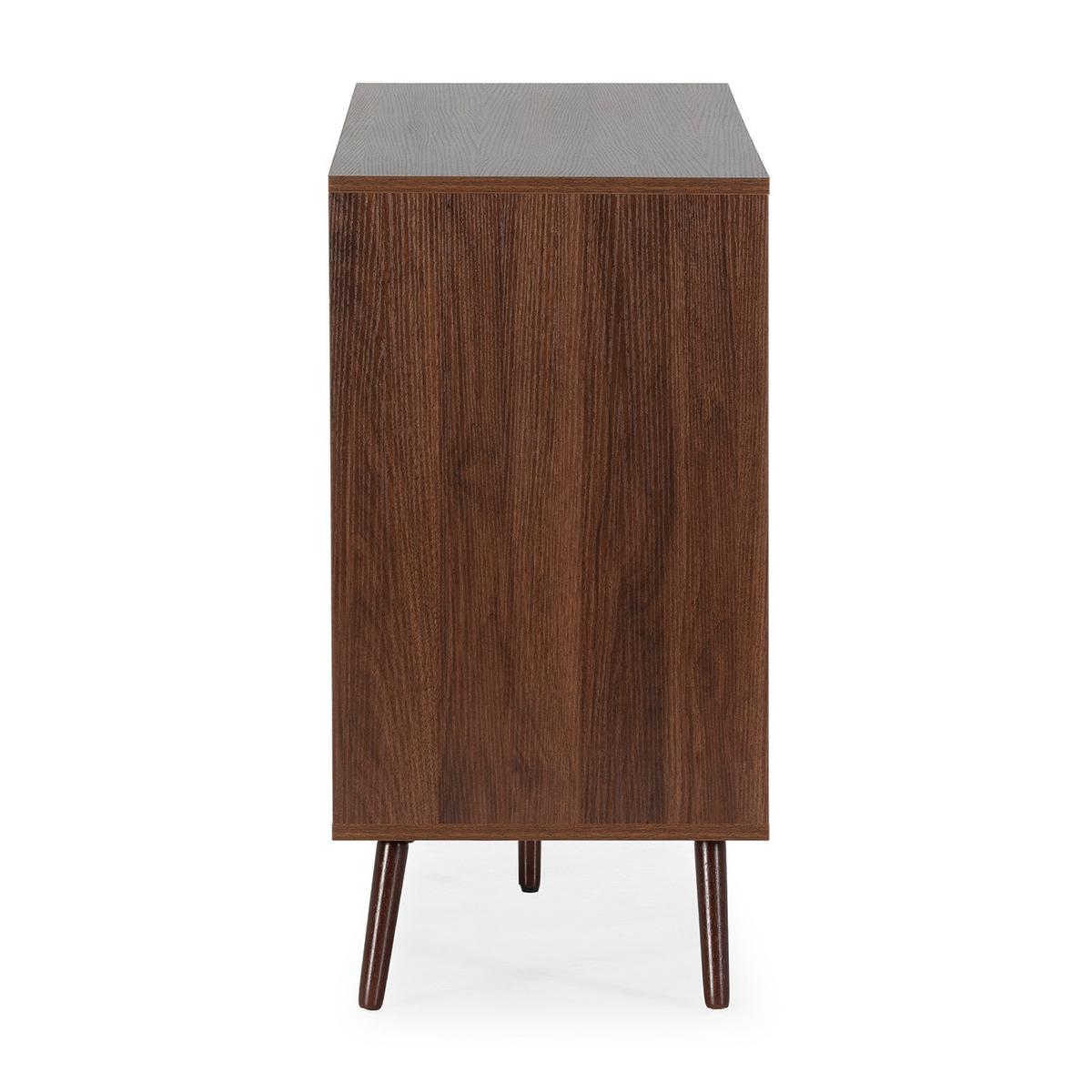SIDEBOARD Lluvia 3 Türen Walnuss-Effekt - Walnussfarben, Holzwerkstoff (120/76/40cm)
