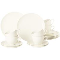 KAFFEESERVICE Savona Fine Diamond creme 18-tlg. - Creme, Keramik (24/18.1/43cm) - Seltmann Weiden