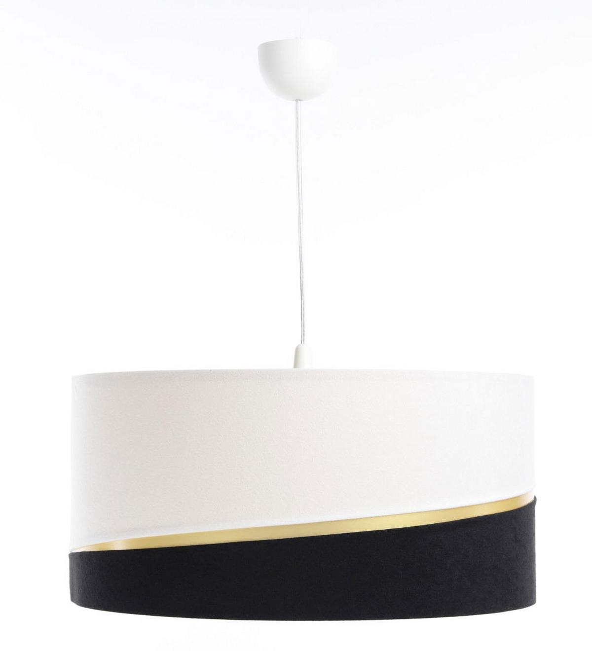 HÄNGELEUCHTE Schwarz 40/20 cm - Schwarz/Weiß, Kunststoff (40/0.4/20cm) - ONZENO