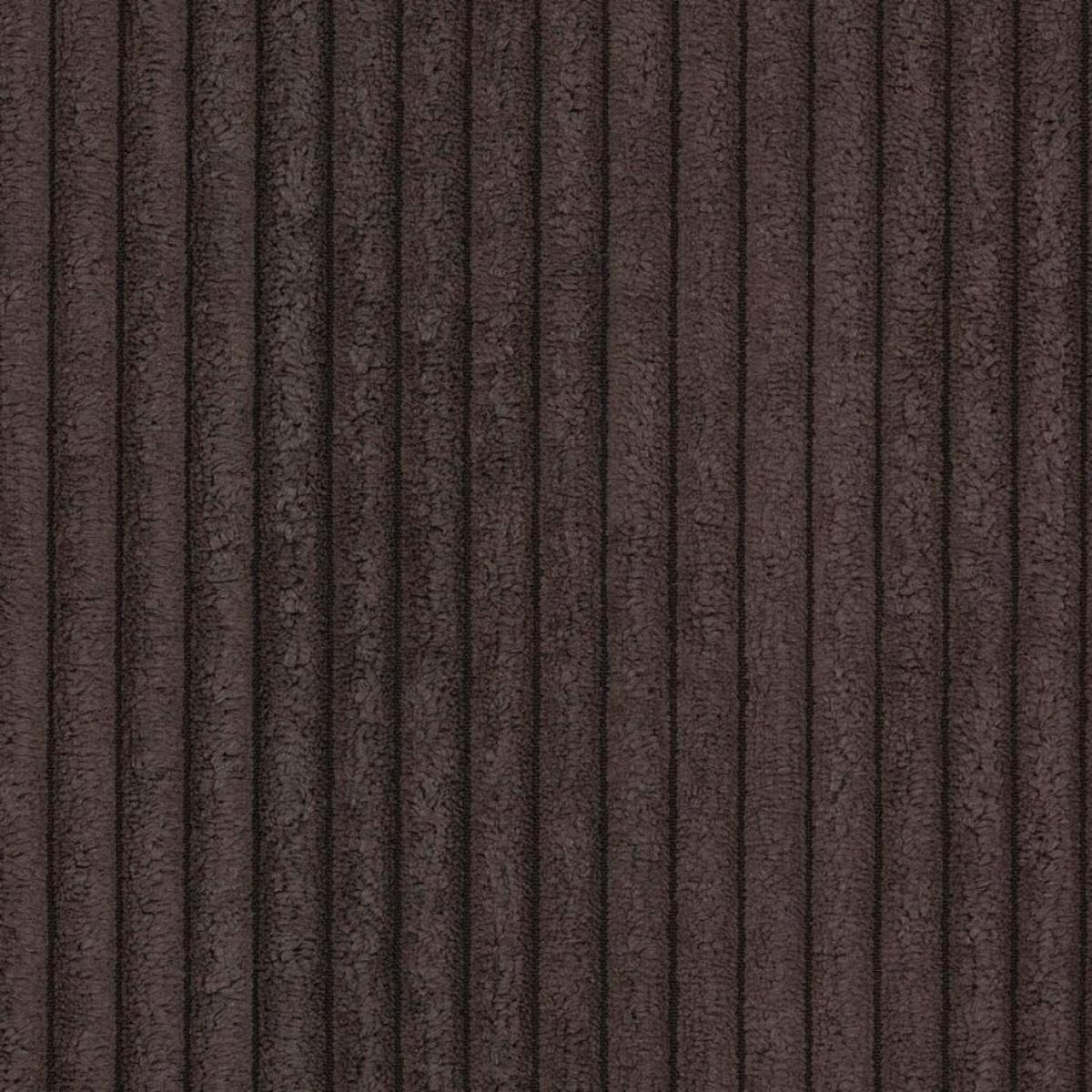 BIGSOFA Emma Dunkelbraun Cord - Dunkelbraun/Schwarz, Holz/Kunststoff (234/78/122cm) - S-Style Möbel