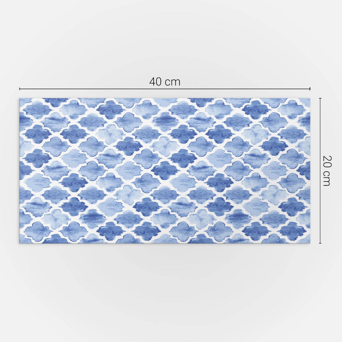 WANDPANEEL 10x 40x20 cm selbstklebend Zanthor - Blau, Kunststoff (40/1.6/20cm) - Wallfluent