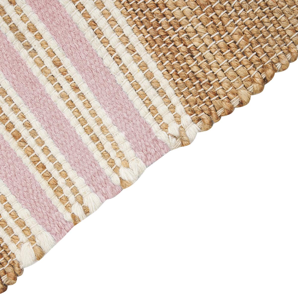 TEPPICH geflochten Mirza 230/160 cm - Beige, Naturmaterialien (160/230cm) - Beliani