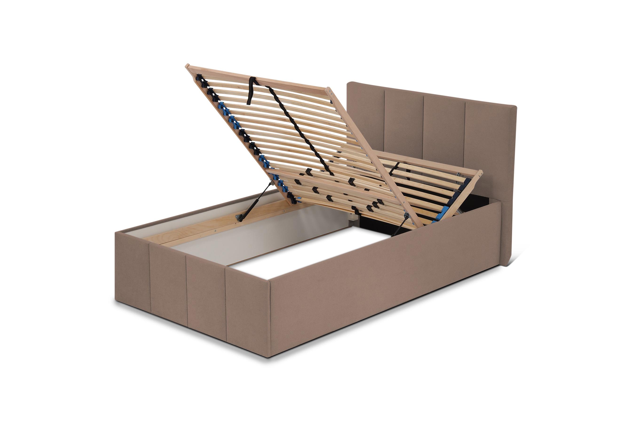 POLSTERBETT Dalas Sahara 140 x 200 x 40 cm Bettkasten Mit hochwertiger Matratze H2 (bis 100 kg) und Lattenrost - Sahara, Holz (140/200cm) - Halmon Schlafkomfort Betten 