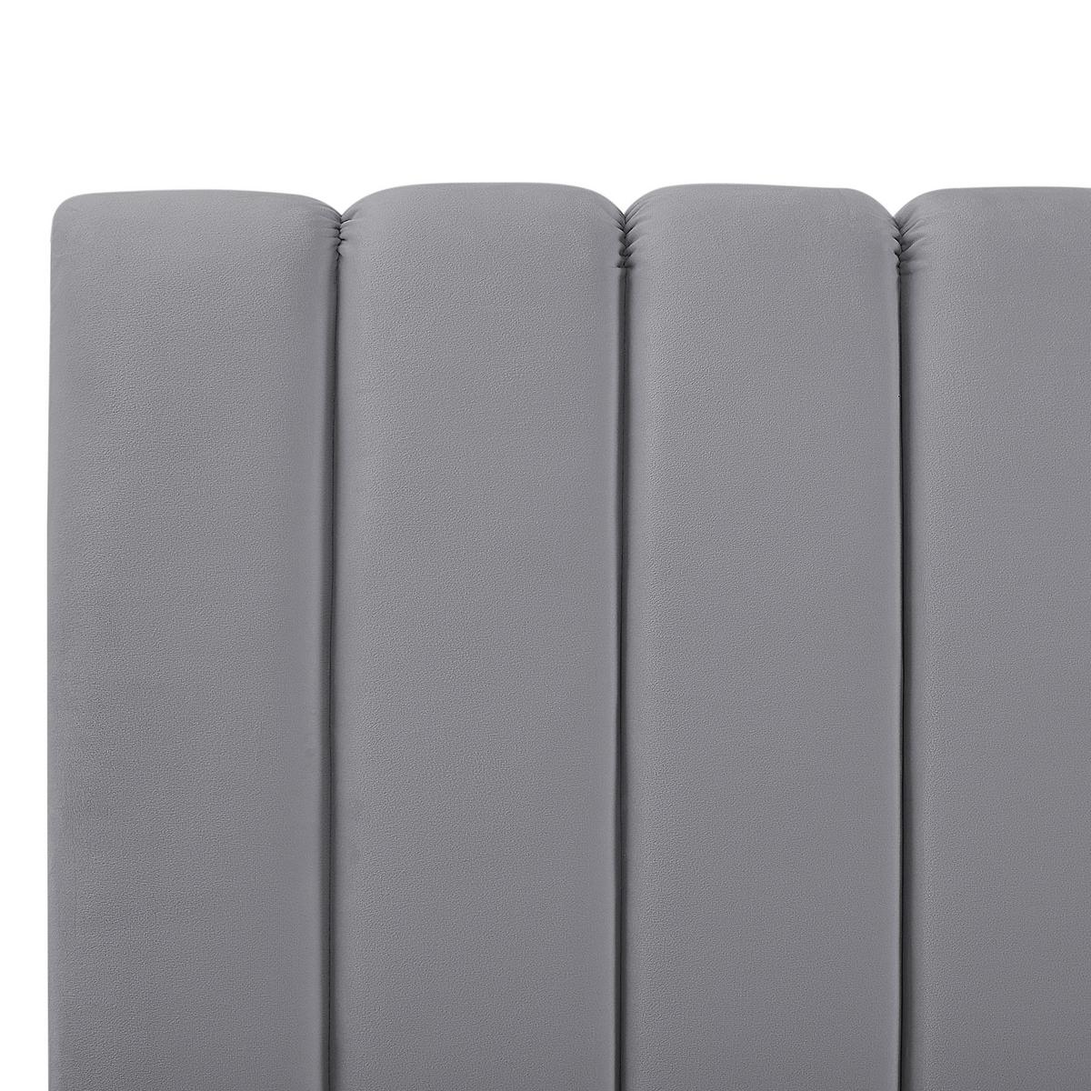 POLSTERBETT 140/200cm Grau Marville - Grau, Textil (140/200cm) - Beliani