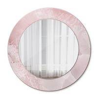 SPIEGEL Ø50 cm Rund mit Aufdruck - Pink, Glas (50/50/0.4cm) - TULUP