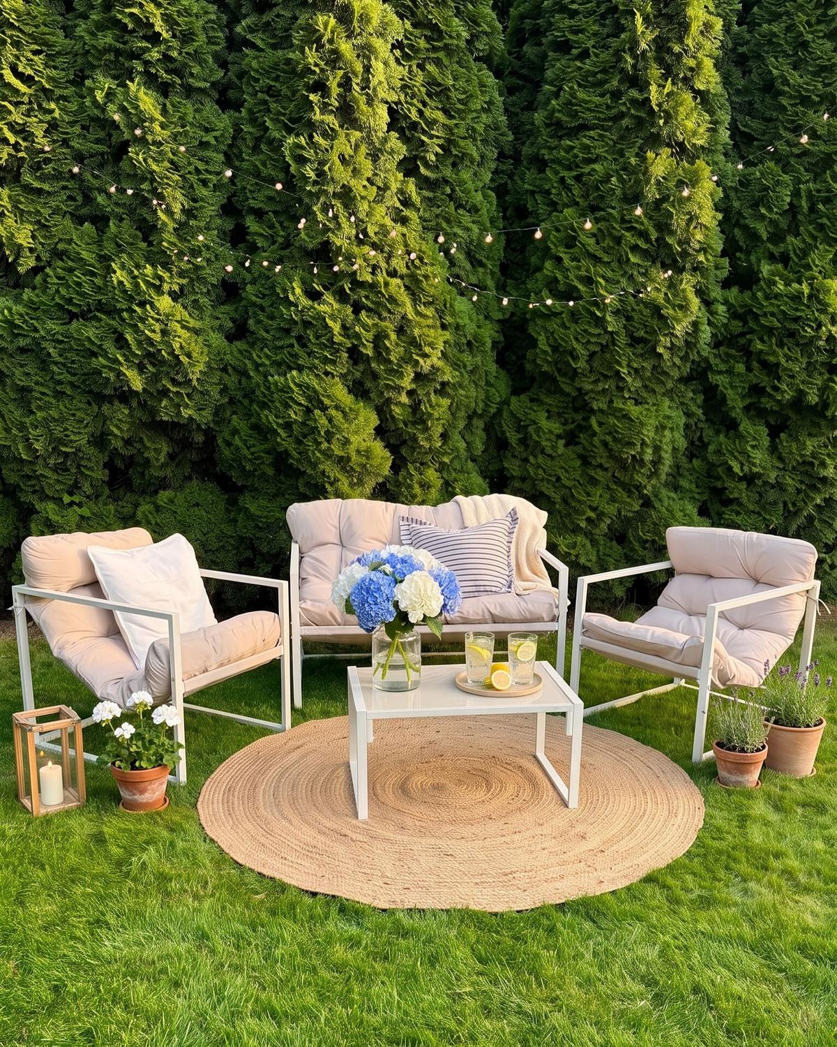 LOUNGE-SET Beige Garda - Beige, Metall - Beliani