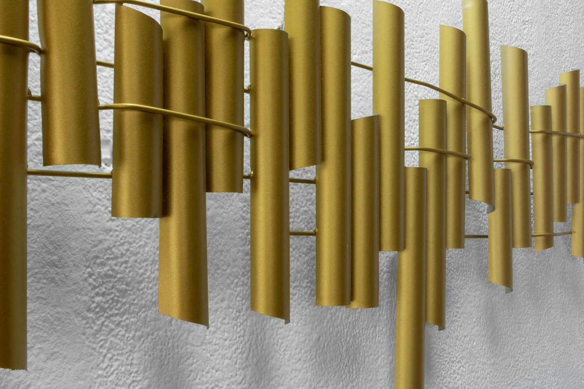 WANDDEKO Gold 115/38 cm - Goldfarben, Metall (2.21/38/5cm) - KUNSTLOFT