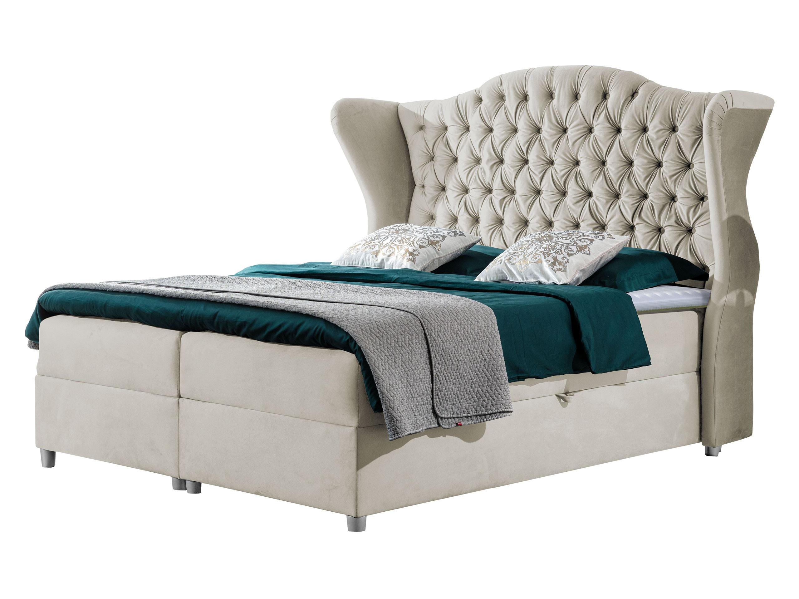 BOXBETT Livia - H3 - Creme, Holz (160/200cm) - MIRJAN24